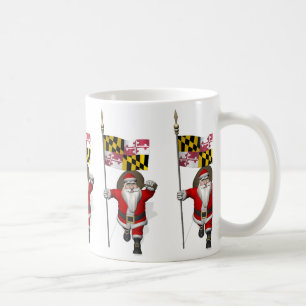 Der Weihnachtsmann mit dem Abzeichen von Maryland Tasse