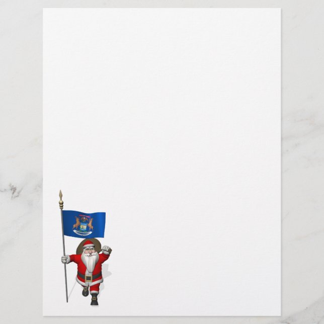 Der Weihnachtsmann mit dem Abzeichen von Michigan (Vorderseite)