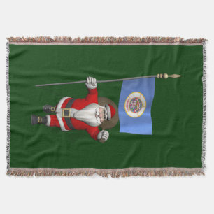 Der Weihnachtsmann mit dem Abzeichen von Minnesota Decke