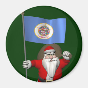 Der Weihnachtsmann mit dem Abzeichen von Minnesota Magnet