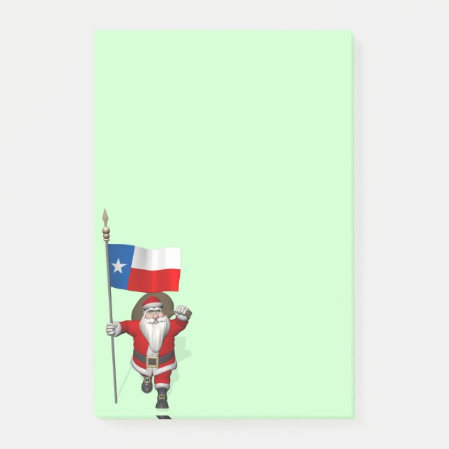 Der Weihnachtsmann mit dem Abzeichen von Texas Post-it Klebezettel (Vorderseite)