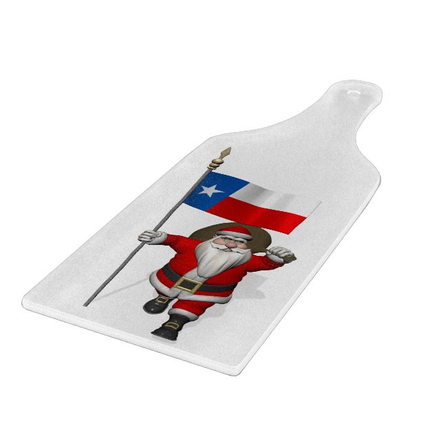 Der Weihnachtsmann mit dem Abzeichen von Texas Schneidebrett (Ecke)