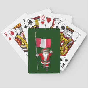 Der Weihnachtsmann mit dem Ausscheiden aus Peru Spielkarten