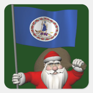 Der Weihnachtsmann mit dem Ausscheiden aus Virgini Aufkleber