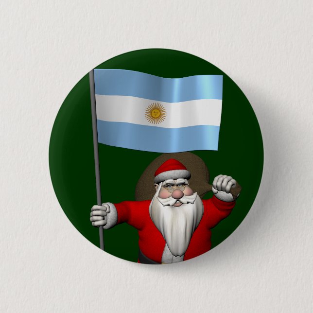 Der Weihnachtsmann mit dem Ende Argentiniens Button (Vorderseite)