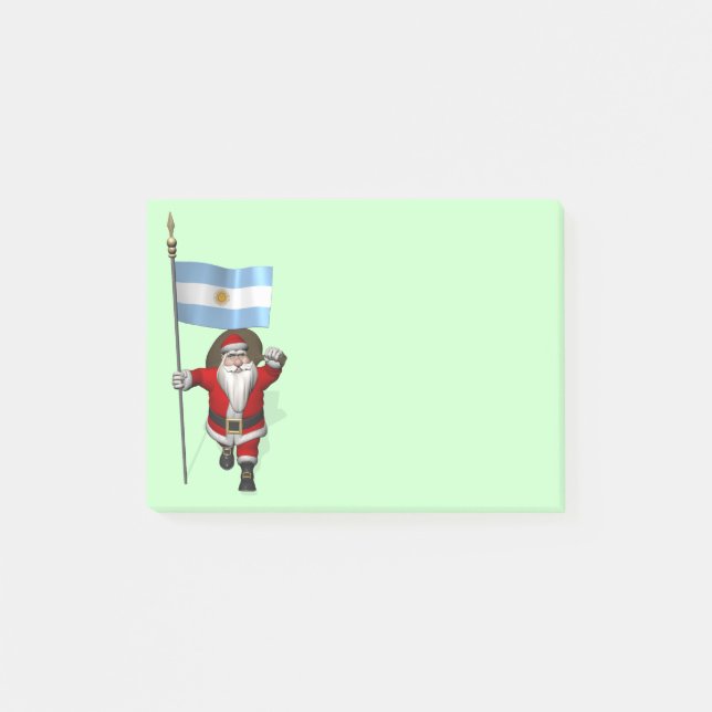 Der Weihnachtsmann mit dem Ende Argentiniens Post-it Klebezettel (Vorderseite)