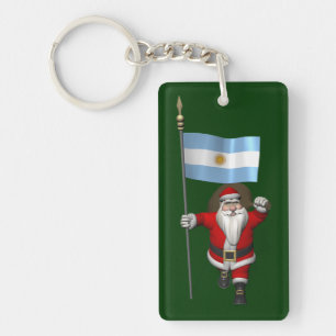 Der Weihnachtsmann mit dem Ende Argentiniens Schlüsselanhänger