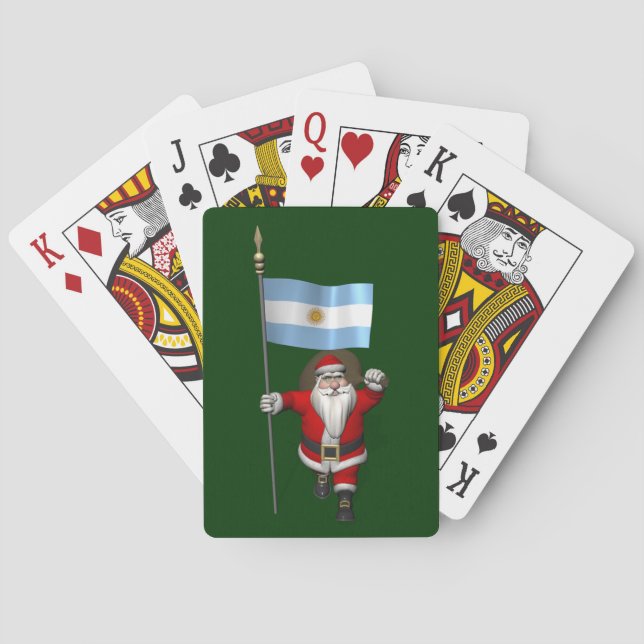 Der Weihnachtsmann mit dem Ende Argentiniens Spielkarten (Rückseite)