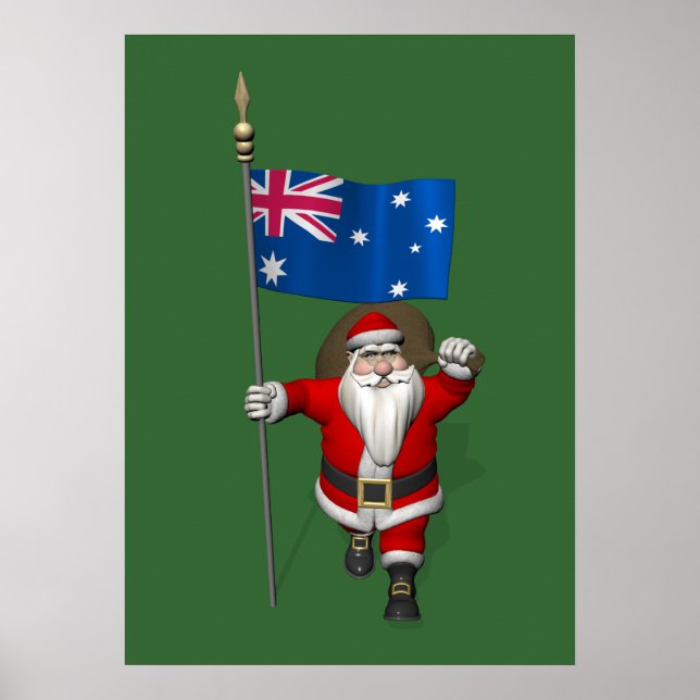 Der Weihnachtsmann mit dem Ende Australiens Poster (Vorne)