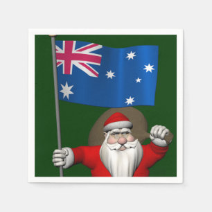 Der Weihnachtsmann mit dem Ende Australiens Serviette