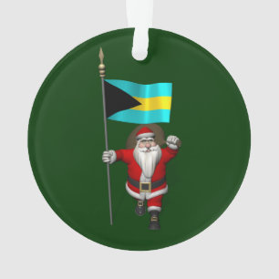 Der Weihnachtsmann mit dem Ende der Bahamas Ornament