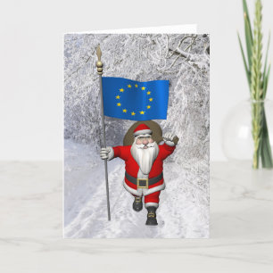 Der Weihnachtsmann mit dem Ende der europäischen G Feiertagskarte