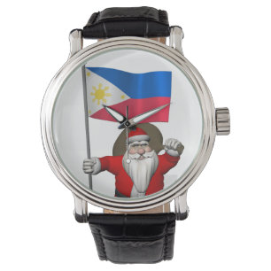 Der Weihnachtsmann mit dem Ende der Philippinen Armbanduhr