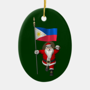 Der Weihnachtsmann mit dem Ende der Philippinen Keramikornament