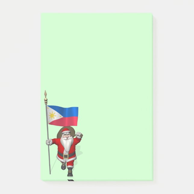 Der Weihnachtsmann mit dem Ende der Philippinen Post-it Klebezettel (Vorderseite)