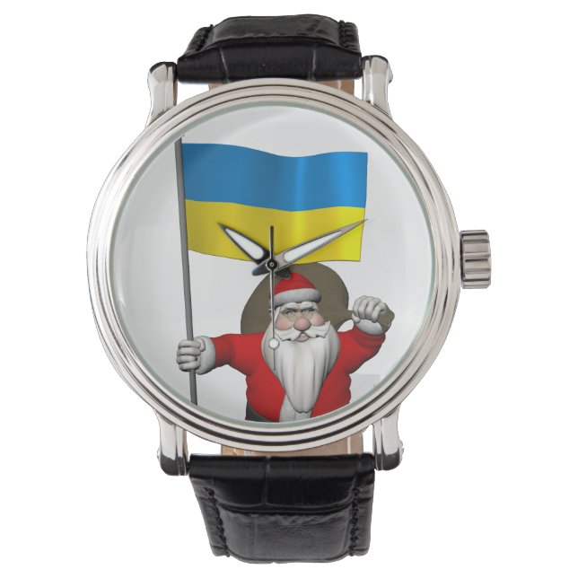 Der Weihnachtsmann mit dem Ende der Ukraine Armbanduhr (Vorderseite)