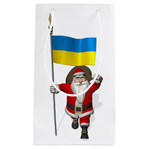 Der Weihnachtsmann mit dem Ende der Ukraine Kleine Geschenktüte