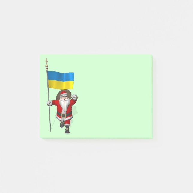 Der Weihnachtsmann mit dem Ende der Ukraine Post-it Klebezettel (Vorderseite)