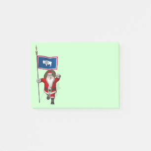 Der Weihnachtsmann mit dem Ende der Wyoming Post-it Klebezettel