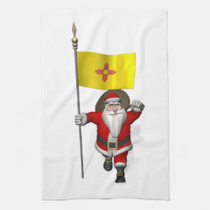 Der Weihnachtsmann mit dem Ende des neuen Mexiko Küchentuch