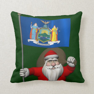 Der Weihnachtsmann mit dem Ende des US-Staat in Ne Kissen