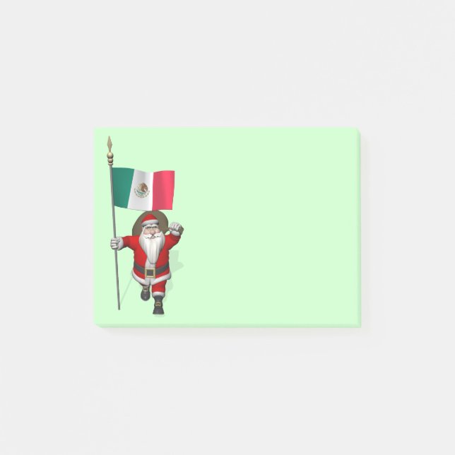 Der Weihnachtsmann mit dem Ende Mexikos Post-it Klebezettel (Vorderseite)