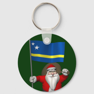 Der Weihnachtsmann mit dem Ende von Curaçao Schlüsselanhänger