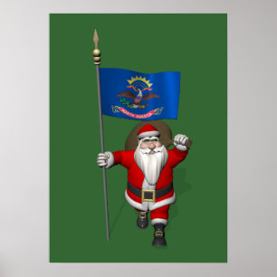 Der Weihnachtsmann mit dem Ende von North Dakota Poster