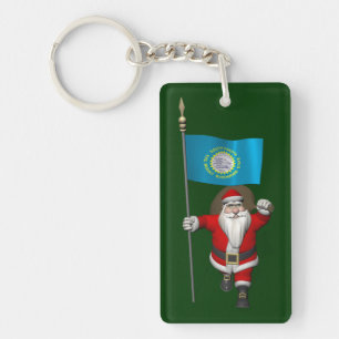 Der Weihnachtsmann mit dem Ende von South Dakota Schlüsselanhänger