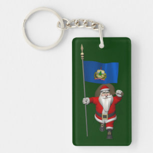 Der Weihnachtsmann mit dem Ende von Vermont Schlüsselanhänger