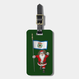 Der Weihnachtsmann mit dem Ende von West Virginia Gepäckanhänger