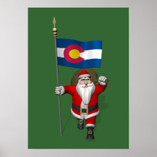Der Weihnachtsmann mit dem Stich des Colorado Poster