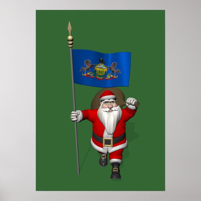 Der Weihnachtsmann mit dem Stipendium von Pennsylv Poster (Vorne)