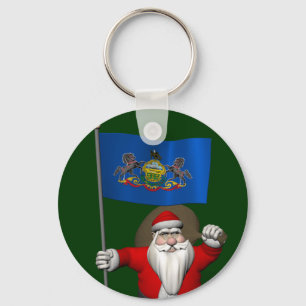 Der Weihnachtsmann mit dem Stipendium von Pennsylv Schlüsselanhänger