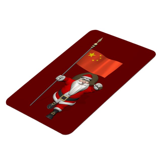 Der Weihnachtsmann mit der Flagge der China Magnet (Linke Seite)
