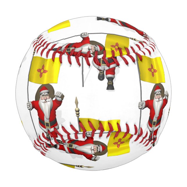 Der Weihnachtsmann mit der Flagge des neuen Mexiko Baseball (Rückseite)