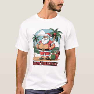 Der Weihnachtsmann mit Drehung - Strandtag T-Shirt