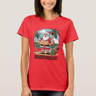 Der Weihnachtsmann mit Drehung - Strandtag T-Shirt