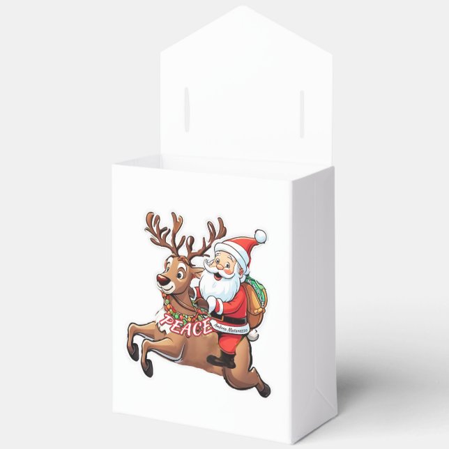 Der Weihnachtsmann mit Friedensgeschenken Geschenkschachtel (Offen)