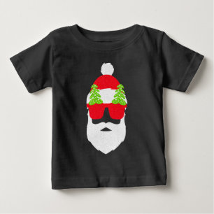 Der Weihnachtsmann mit Weihnachtsbrille Baby T-shirt