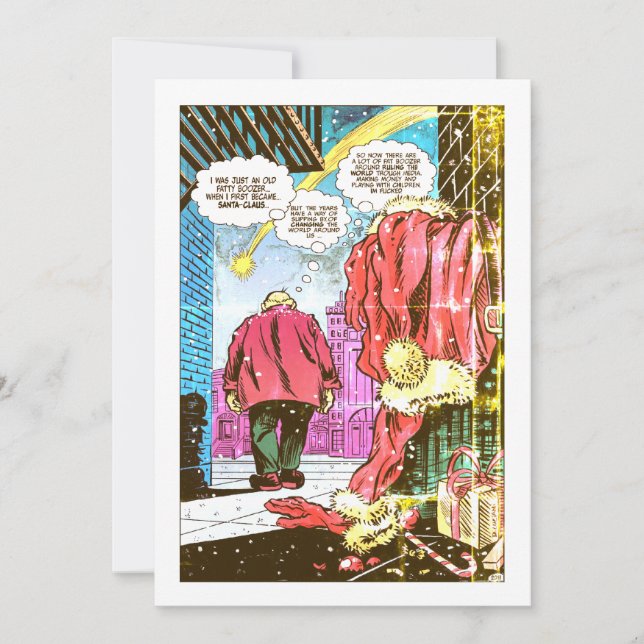 Der Weihnachtsmann nicht mehr! (Vintag) Feiertagskarte (Vorderseite)