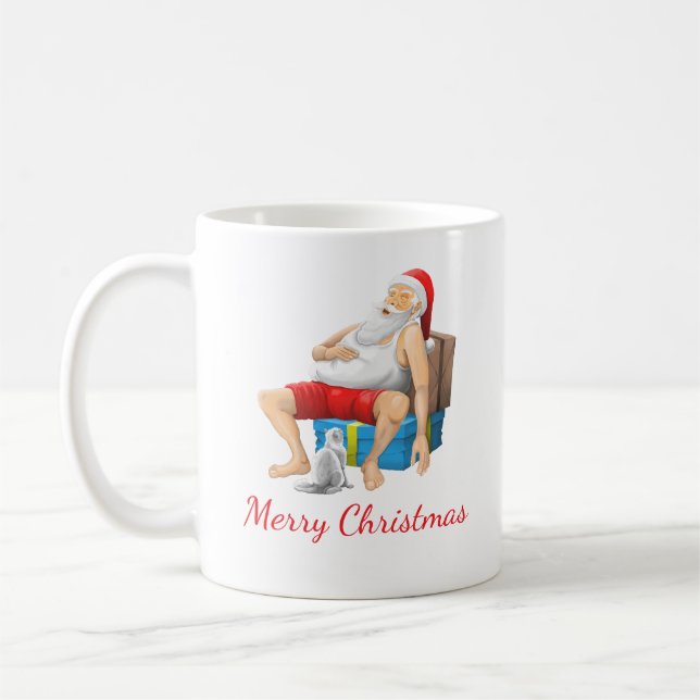 Der Weihnachtsmann nimmt ein kleines Nickerchen Kaffeetasse (Links)