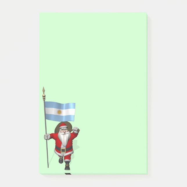 Der Weihnachtsmann reist nach Argentinien Post-it Klebezettel (Vorderseite)