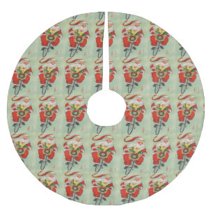 Der Weihnachtsmann Reiten Polyester Weihnachtsbaumdecke