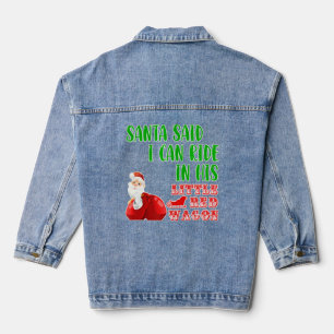 Der Weihnachtsmann sagte, ich könne in seinem klei Jeansjacke