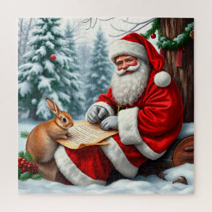 Der Weihnachtsmann schreibt einen Brief in einem S Puzzle