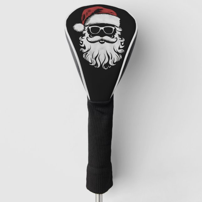 Der Weihnachtsmann sieht eine Sonnenbrille mit Hut Golf Headcover (Vorderseite)