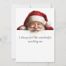 Der Weihnachtsmann sieht sich lustige Weihnachtska Feiertagskarte