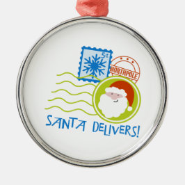 Der Weihnachtsmann! Silbernes Ornament