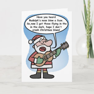 Der Weihnachtsmann singt die Blues Karte